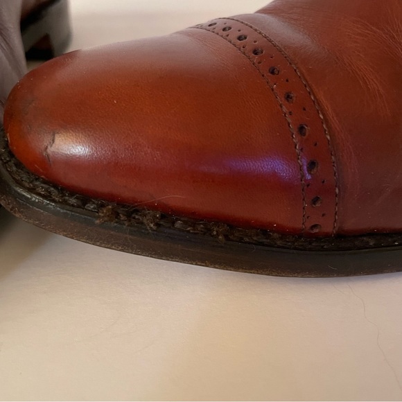 Allen Edmonds Byron 2034 Captoe Oxford Brown Shoes Men’s Size 9 - Picture 7 of 14